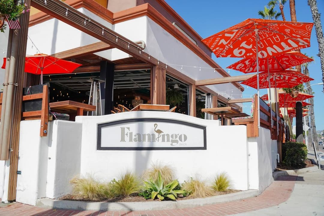 Flamingo Deck, a happy hour spot in San Diego